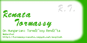 renata tormassy business card